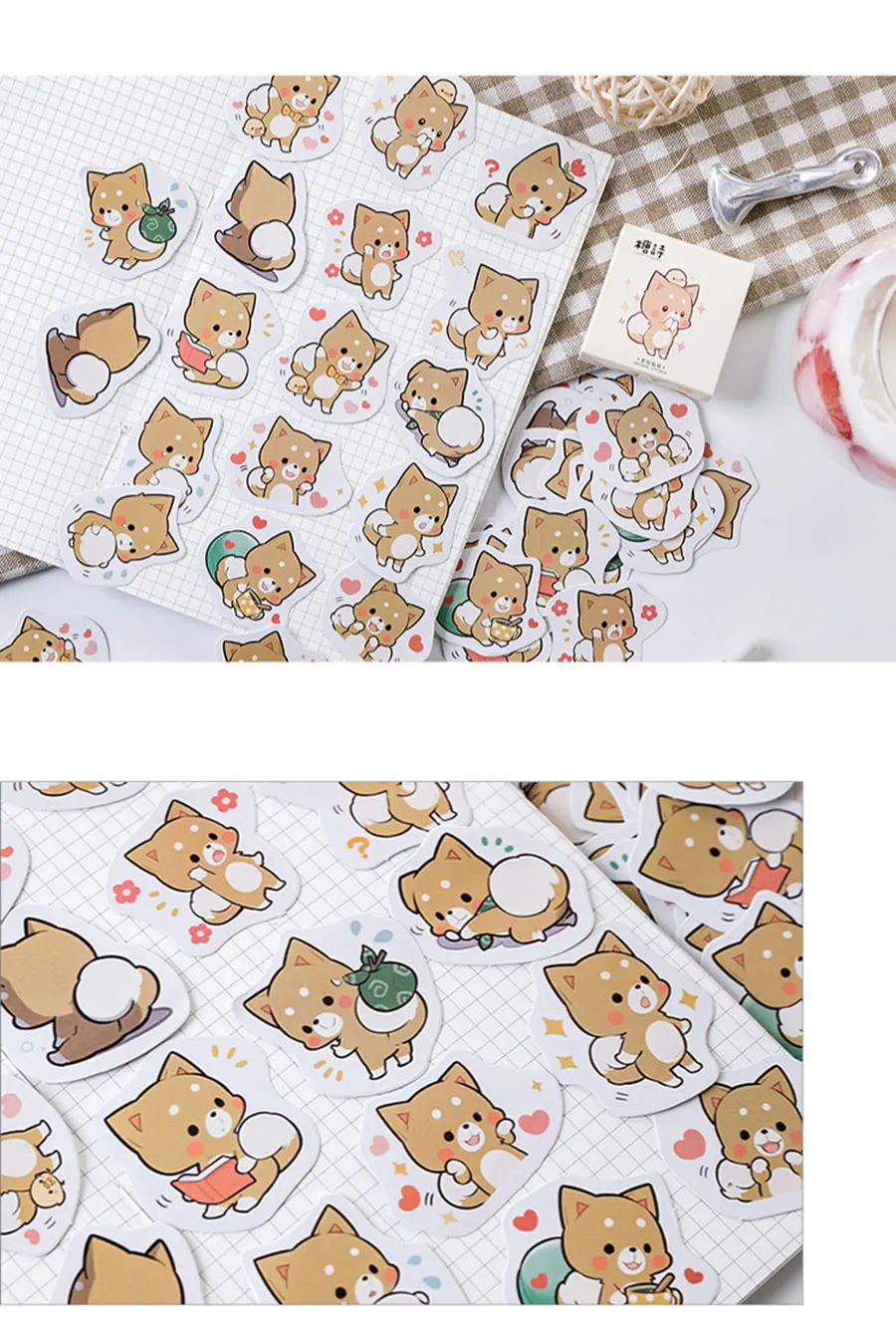 45 шт./партия Kawaii Puppy мини бумажная наклейка s украшения DIY Скрапбукинг наклейка канцелярская этикетка стикер s