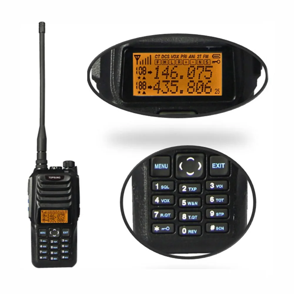 DHL Free 3 шт. Двухдиапазонная портативная рация VHF UHF 10 Вт км Удобная RS589 Трехцветная с