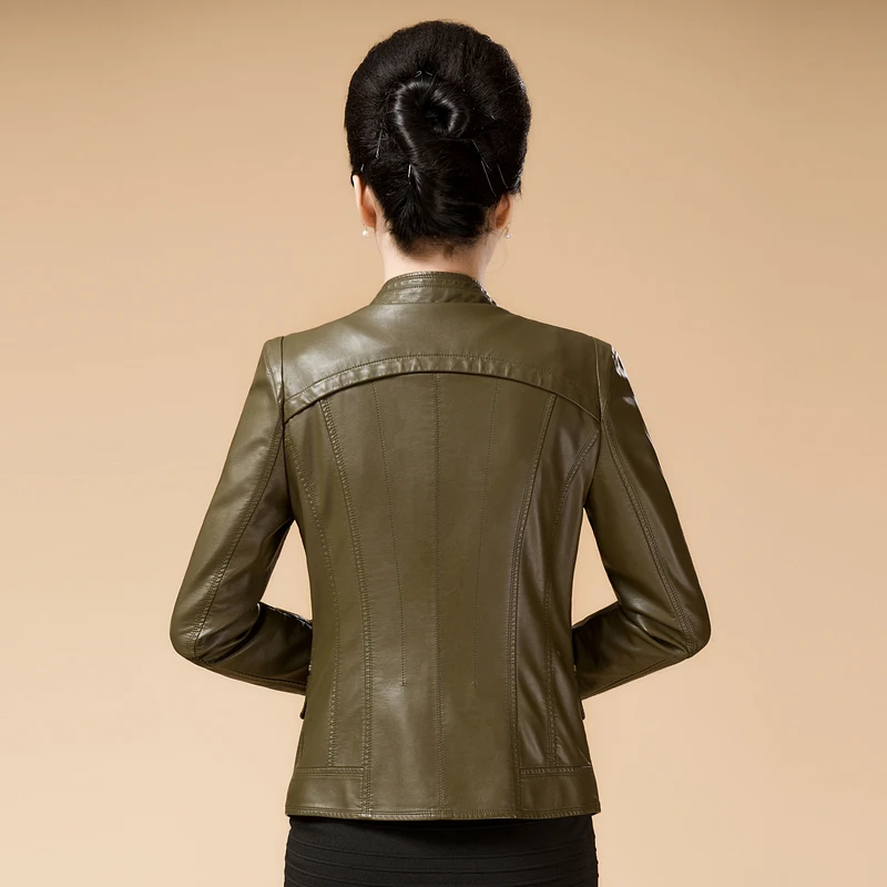 Новинка 2018 Брендовая женская короткая потертая куртка из искусственной кожи