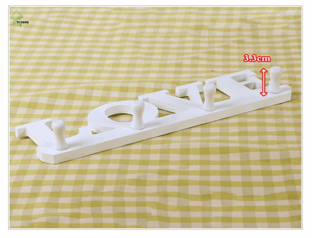 YIHONG вешалка настенная для хранения Организатор белый любовь тематические висит