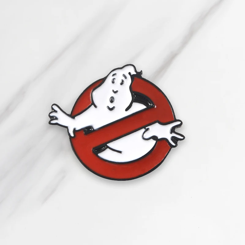 

Ghost-buster Enamel Brooches Ban Ghost Pins for Clothes Bag Buckle Button Badge Fun Movie Jewelry Gift for Friends