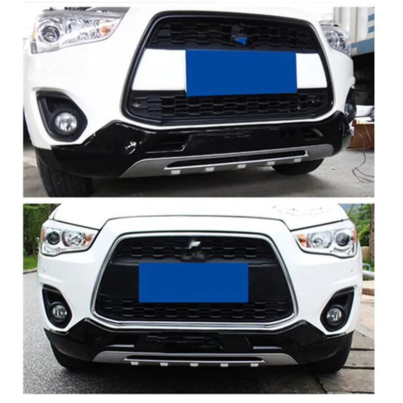 Для Mitsubishi ASX Высокое качество пластик ABS Хром Передний+ задний бампер накладка автомобиля-Стайлинг