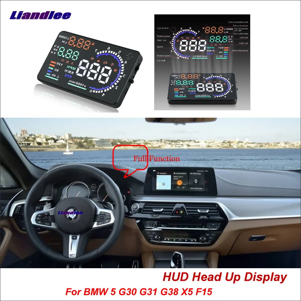 For BMW 5 G30 F10 E39 X5 E53 2014-2018 OBD Safe Driving Screen Car HUD Head Up Display Projector Refkecting Windshield