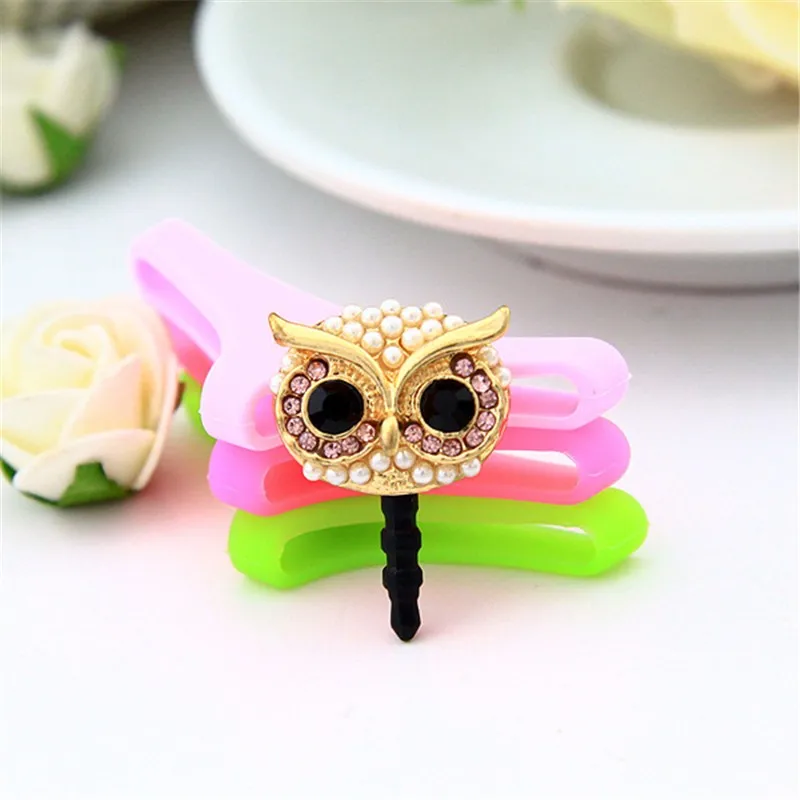 Pearl big eye Owl Earphone 3.5 audio Dust Plug 3.5mm AUX Jack for apple Iphone 4 5 6 Xiaomi Huawei OPPO VIVO PC latop cork Korea | Мобильные