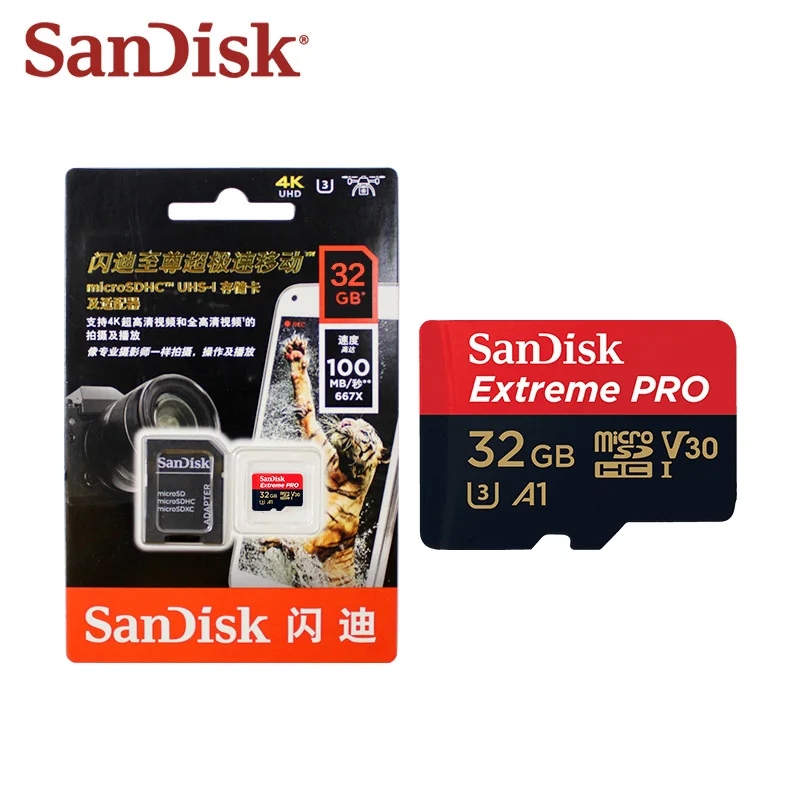 100% оригинальная карта памяти Sandisk Extreme PRO 32 Гб A1 класс 10 флюов3 максимальная