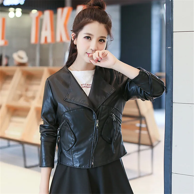 Новинка 2018 осенняя куртка бомбер из искусственной кожи в стиле панк уличная