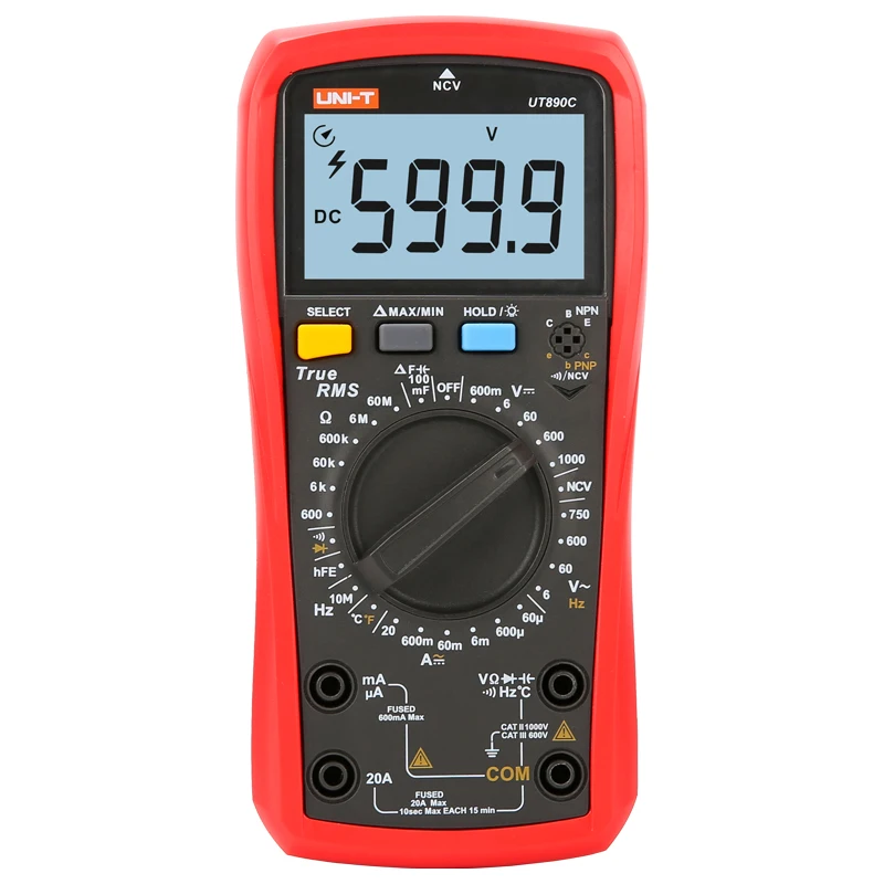Цифровой мультиметр UNI T UT890C UT890D переменный ток постоянный DMM измеритель емкости