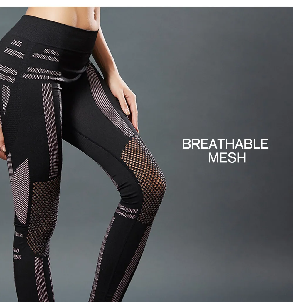Леггинсы для йоги, фитнеса, deportes, para las mujeres deportes ajustado de malla de Yoga polainas Yoga pantalones mujeres corriendo pa