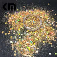 Экологичная Фея для лица для тела 5 г, Рождественская декоративная кофейная полиматериал, фиолетовый голографический тонкий массивный перемешанный блеск, порошок - Цвет: Gold Chunky Mixed