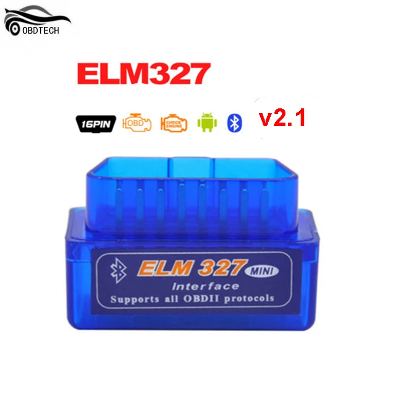 Мини ELM327 Bluetooth V2.1 OBD2 OBDII сканер MINI ELM 327 работа на Android Torque/PC система считывания