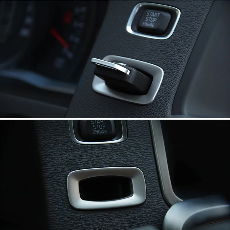 CNORICARC Stainless Steel Styling Dashboard Keyhole Frame Decorative Sequin For Volvo S60 V60 XC60 V40 Car Accessories | Автомобили и