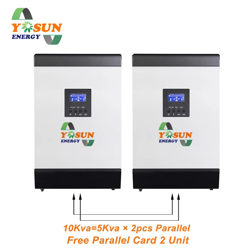 MPPT солнечный инвертор 60A 48Vdc 10Kva 800 Вт безсеточный инвертор 220 В Гибридный Инвертор Чистая синусоида Инвертор 60A AC зарядное устройство батареи