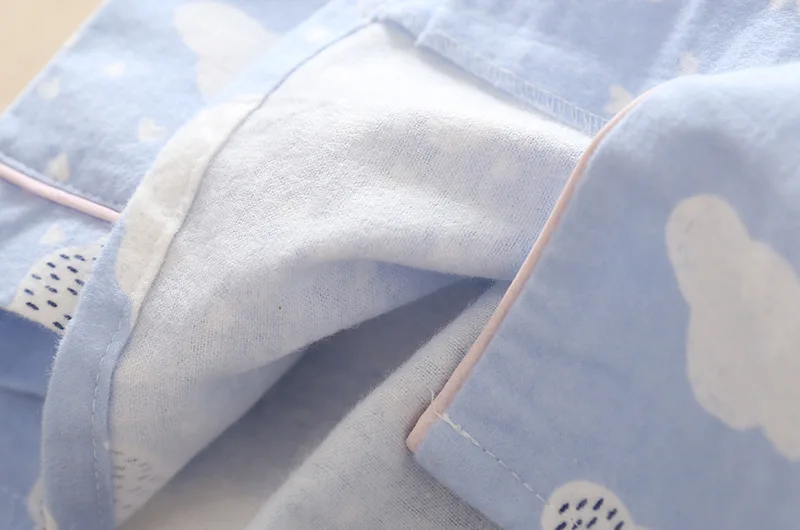 DEEPTOWN 100% хлопок для женщин пижамы мультфильм синий Pijama Mujer 2019 весна мягкий матовый