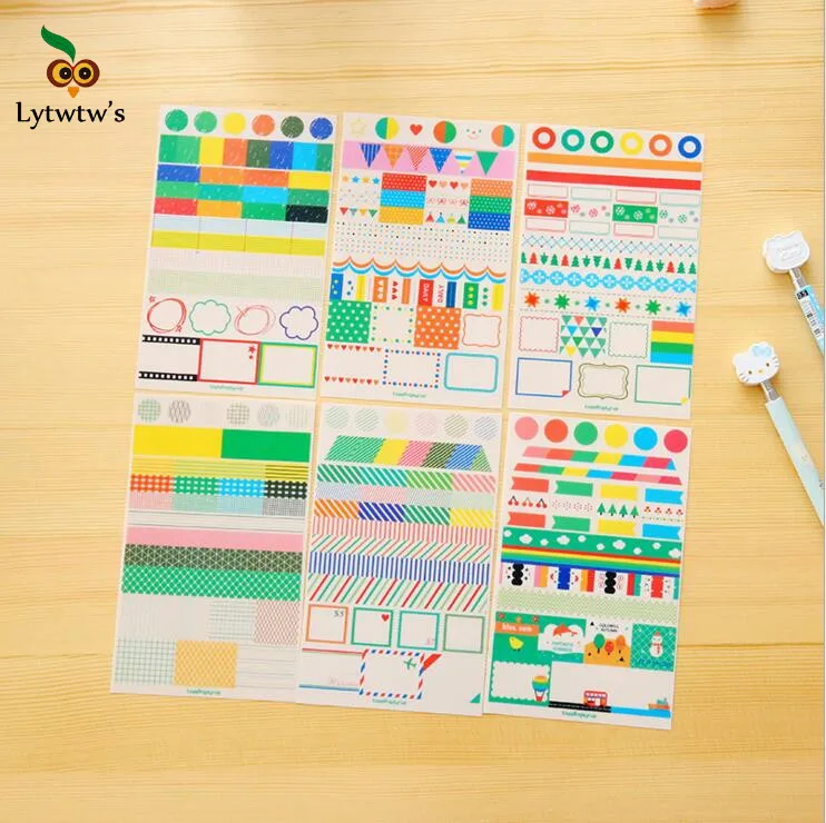 1 шт. Lytwtw новый корейский DIY Kawaii Мини конфеты цвет свежесть канцелярские наклейки |