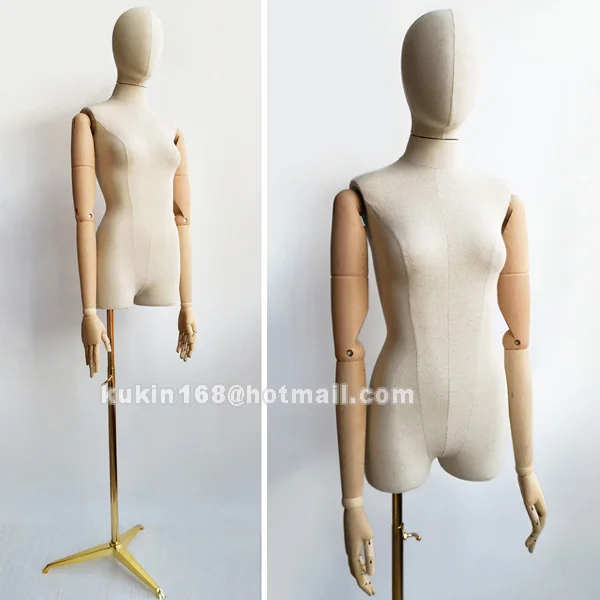 Женский манекен в форме платья с мышцами и деревянными руками|Манекены| |