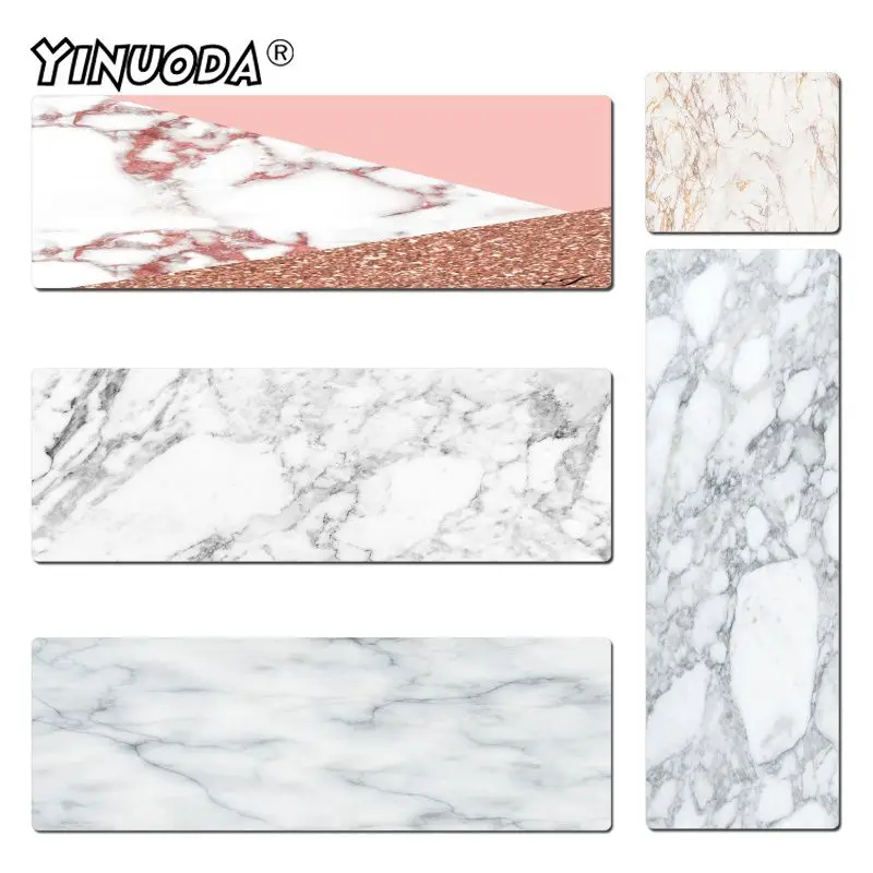 

Yinuoda Vintage Cool Gray and Black Marble mouse pad gamer play mats Size 300x600mm and 400x900mm