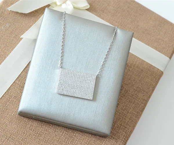 

Designer Fashion 925 Sterling Silver Jewelry 3A Cubic Zirconia Party Necklace