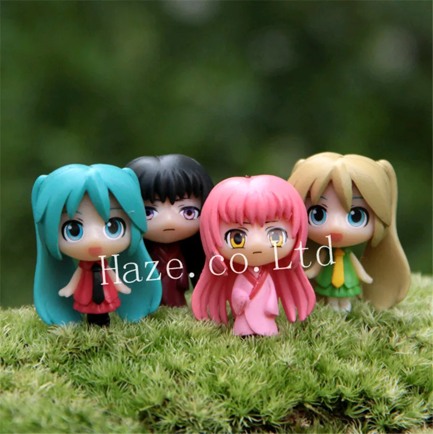 4 шт./компл. Мику Хацунэ смола милая фигурка игрушка домашний декор|hatsune miku|figurines