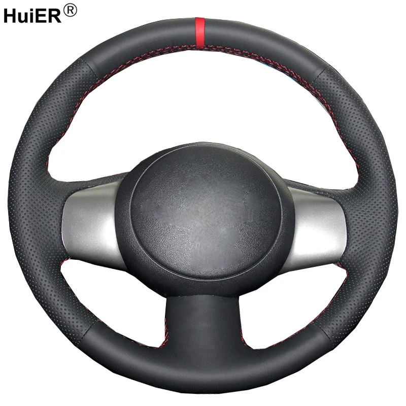 HuiER Ручное шитье яркий красный маркер для Nissan March Sunny Versa 2013 Almera автомобильный