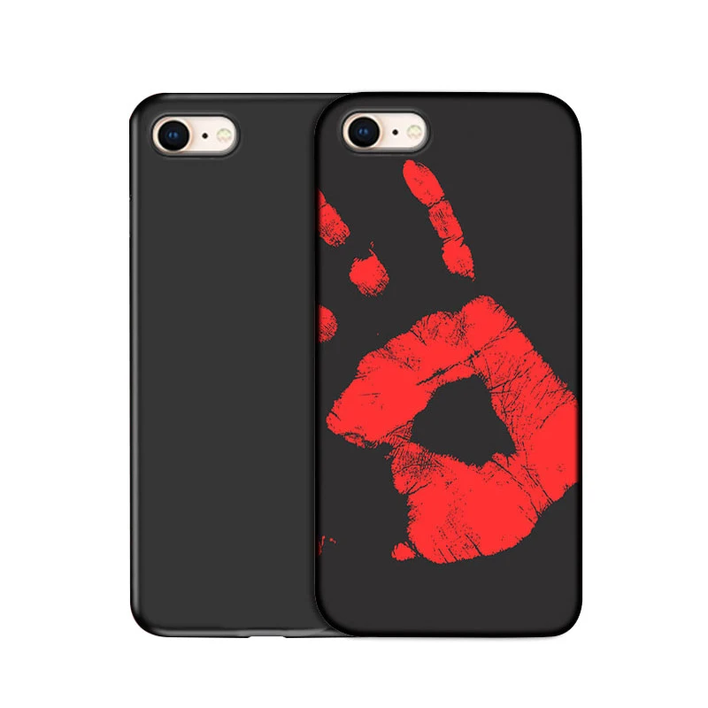 Термочувствительный чехол для телефона меняющий цвет мягкий из искусственной