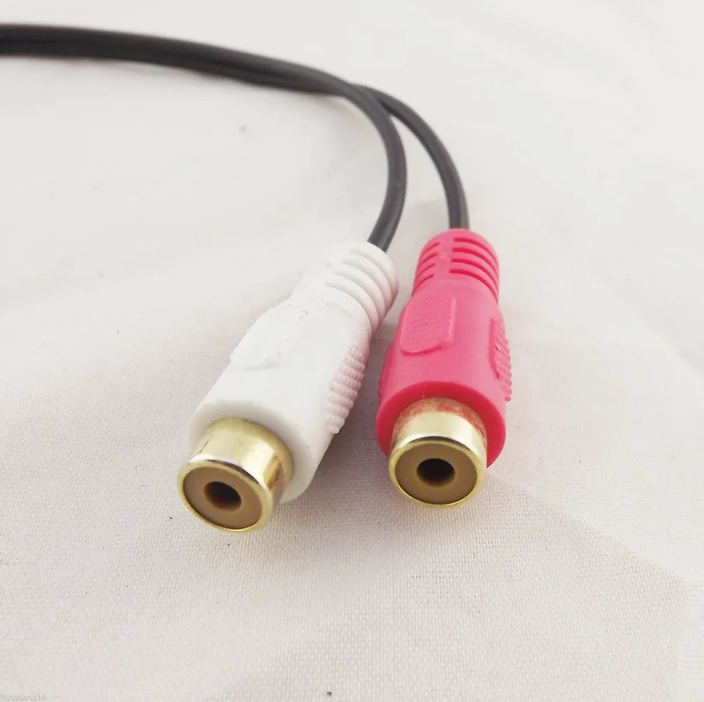 1 шт. RCA Phono Female To 2 Gold Video Audio Adapter Y сплиттер кабель 28 см|cable audio|female femalefemale to female |
