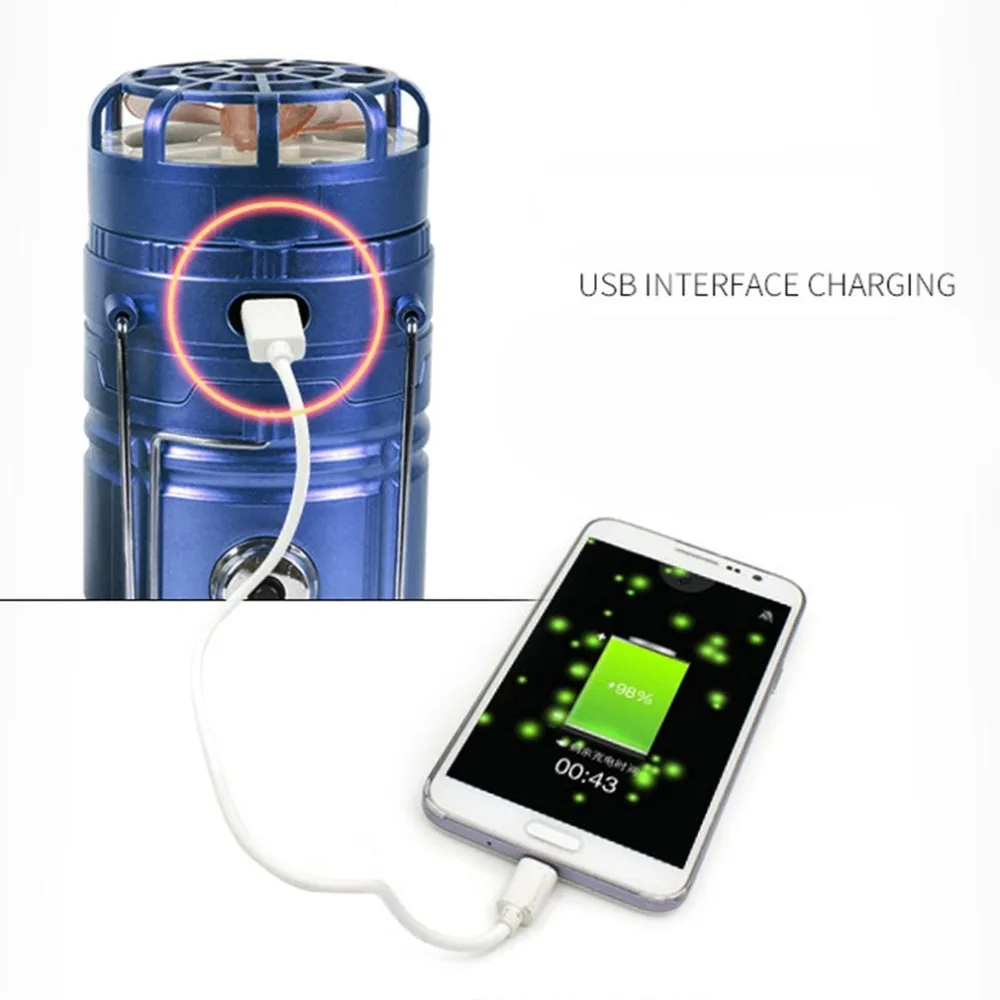 USB Солнечный светодио дный светодиодный кемпинг палатка свет лампы портативный