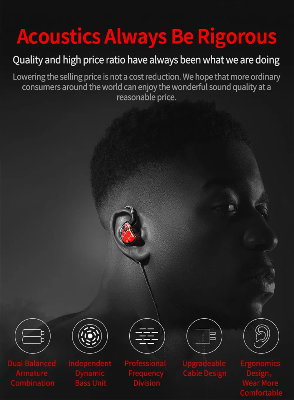 KZ ZS10 4BA+ 1DD гибридные наушники-вкладыши, HiFi наушники, наушники-вкладыши, гарнитура с шумоподавлением, DJ профессиональные наушники AS10 ZST