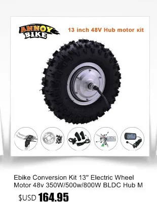 Мотор для электрического велосипеда 10 Дюймов 48v 350 w/800 w 12-50 км/ч набор колесного мотора lkz электрического скутера инвалидная коляска ручной Электрический миксер для теста велосипед тачка