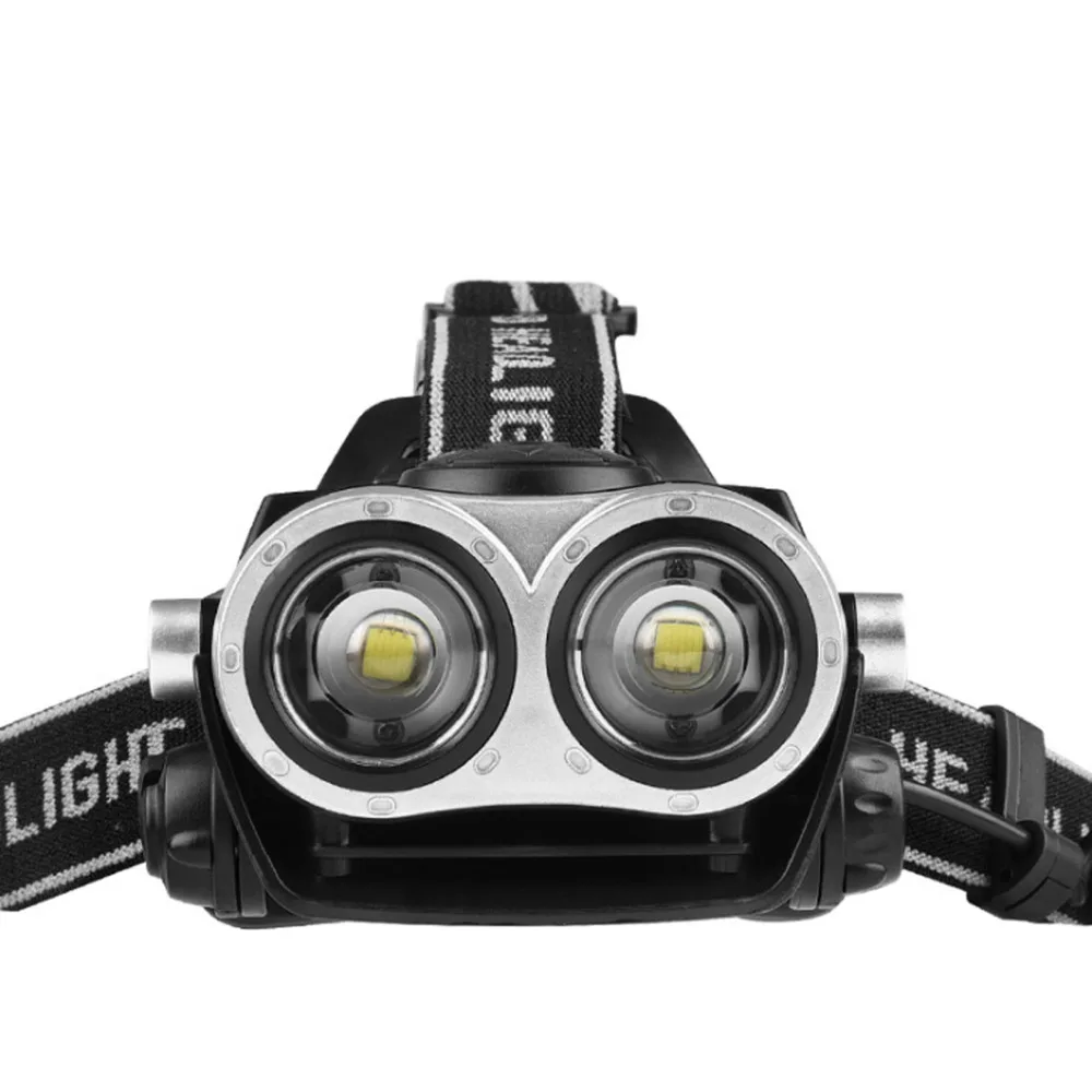 USB Перезаряжаемые фар CREE 2T6 светодиодный налобный фонарь 2000lm фары Linterna факел Светодиодные фонарики Рыбалка для 18650 Батарея