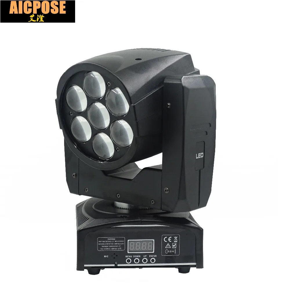 

LED Moving Head Zoom Light 16 DMX Channel 7*12W RGBW 4IN1 Color Mixing DMX 7x12w Beam Light Moving Head Light Professional Stage