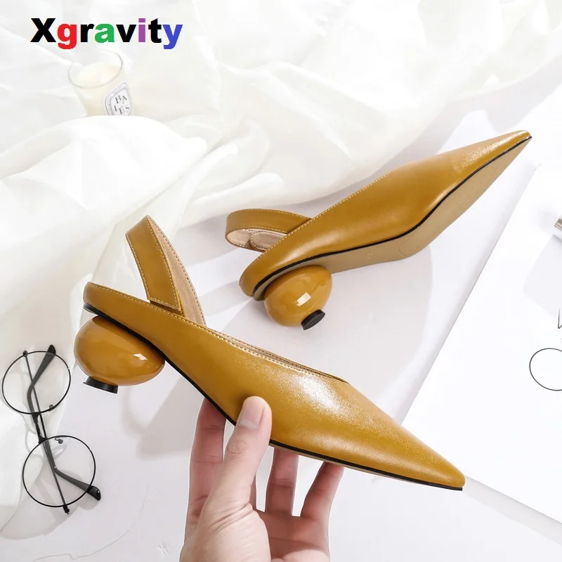 Женские босоножки на высоком каблуке Xgravity Классические с острым носком модель B070
