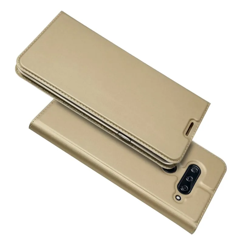 Роскошный чехол из искусственной кожи для LG Q6 Q8 G6 G7 V20 V30 V40 чехол thinq модный откидной Чехол Магнитный чехол для телефона - Цвет: Золотой