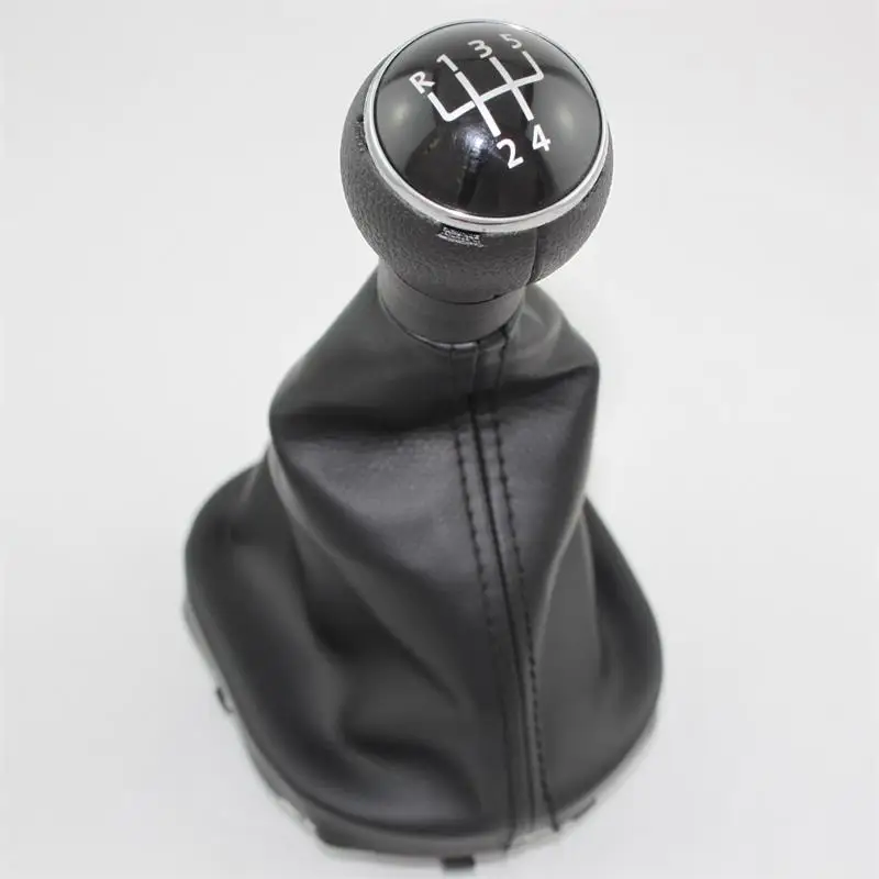 Для VW Caddy 2003 2004 2005 2006 2007 2008 2009 2011 2012 2013 автомобиля 5 Скорость Шестерни Stick рукоятка рычага переключения с кожаный ботинок