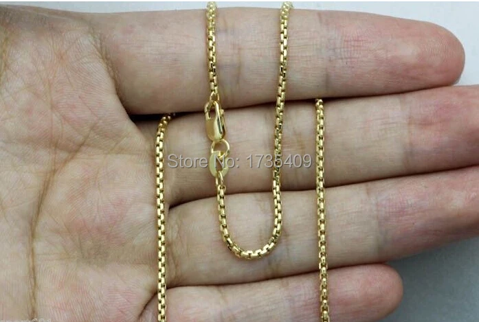 Ожерелье из желтого золота AU750/идеальная цепочка 3 9 г/17 7 дюйма L|gold necklace|necklace