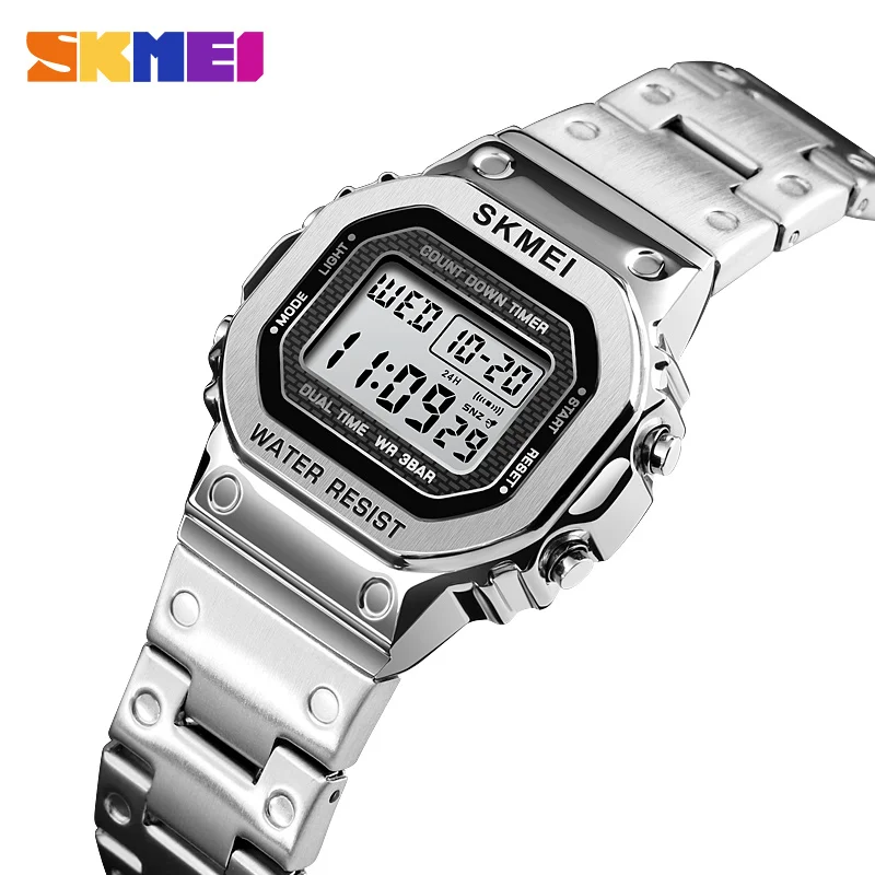 

SKMEI Women Digital Watch Waterproof Stopwatch Chronograph Sport Wristwatches Luxury Luminous Electronic Watches Alarm Clock