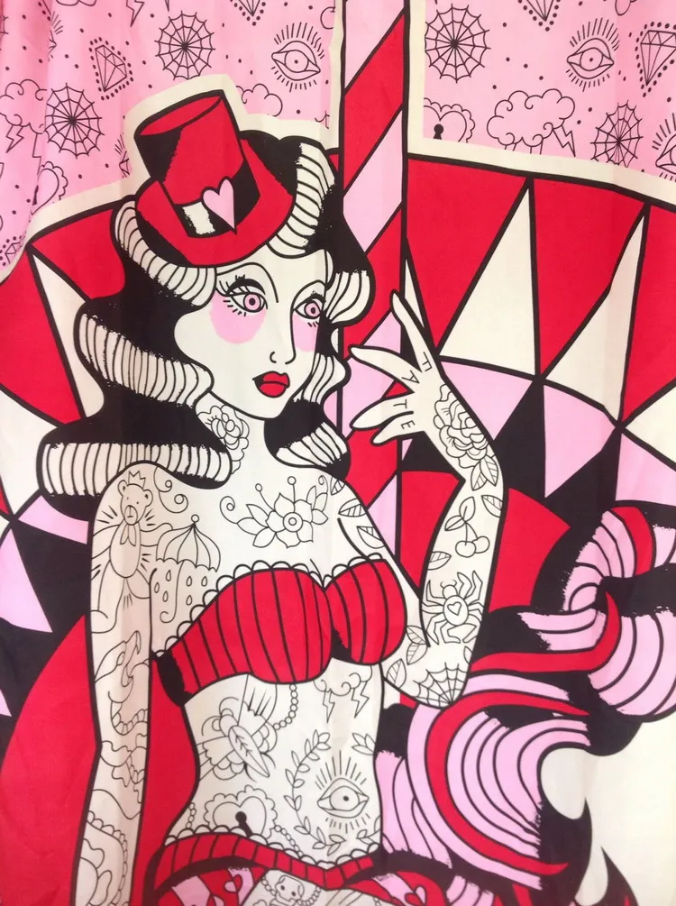 Штора для душа в стиле панк девушек водонепроницаемая из полиэстера с защитой от