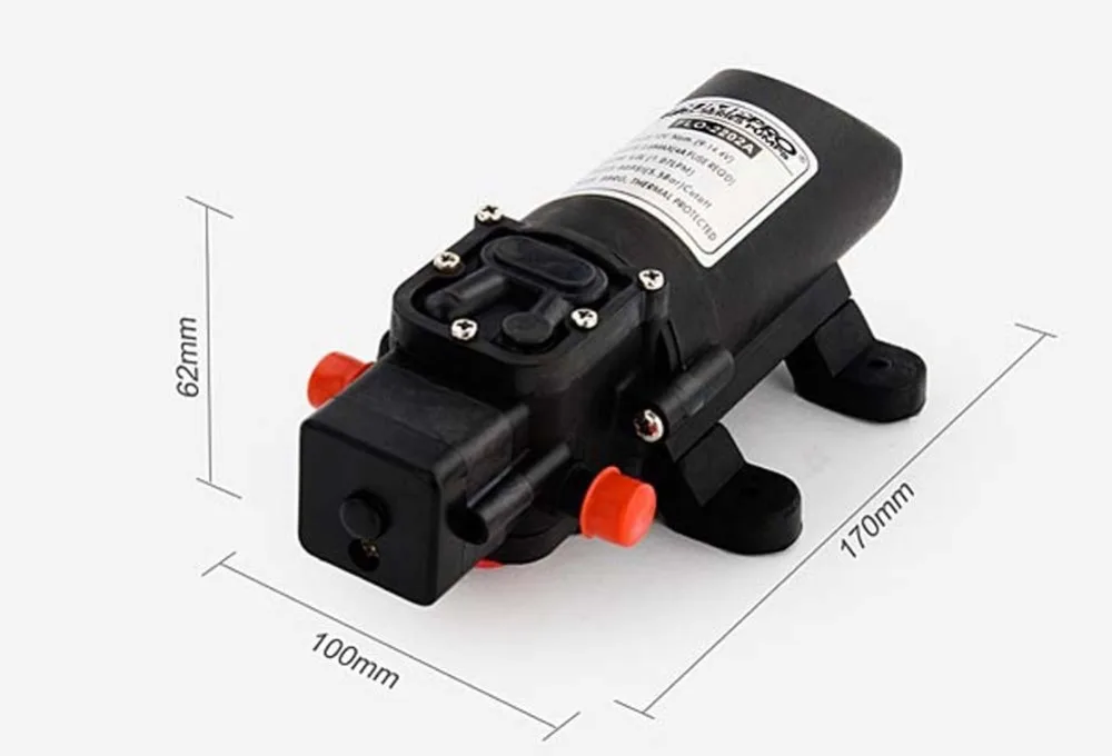Электрический диафрагменный насос 24 В постоянного тока 4 л/мин 70 фунтов на