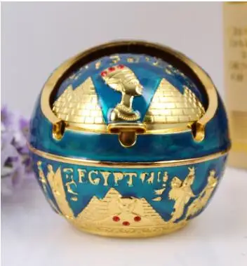 gold blue Жук металлическая пепельница, пепельница для сигар Роскошные пепельница травы для курения контейнеров лоток aschenbecher пепельница на открытом воздухе AT018 - Цвет: gold blue