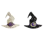 28*22 мм Стразы ведьма шляпа со слайдером для Хэллоуина 50 шт. BTN-5492