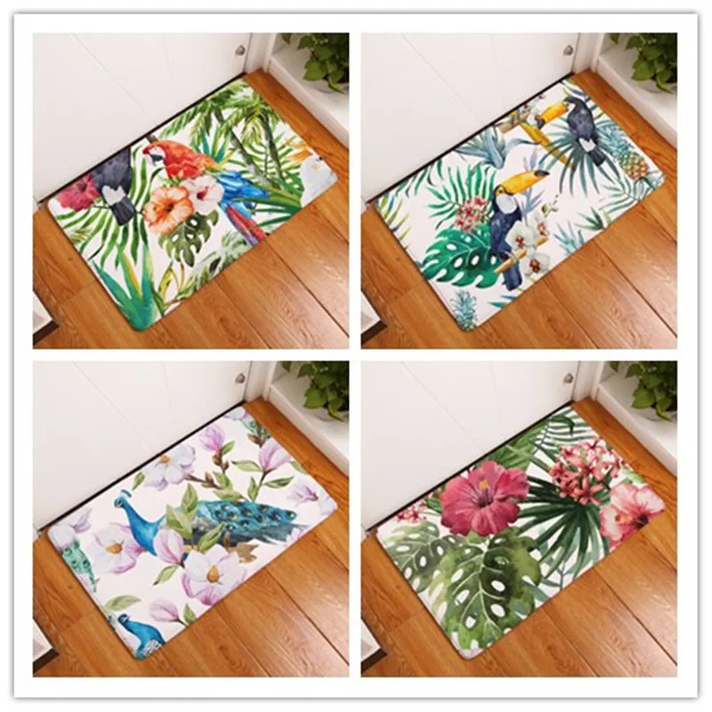 Новинка 2017 домашний декор ковры с принтом птиц Нескользящие кухонные коврики для