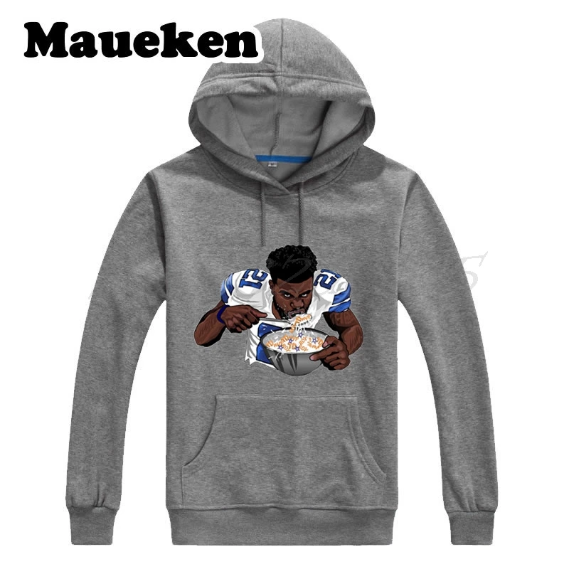 Мужские толстовки с капюшоном Ezekiel Elliott #21 Dallas Zeke Let's Eat толстые для фанатов
