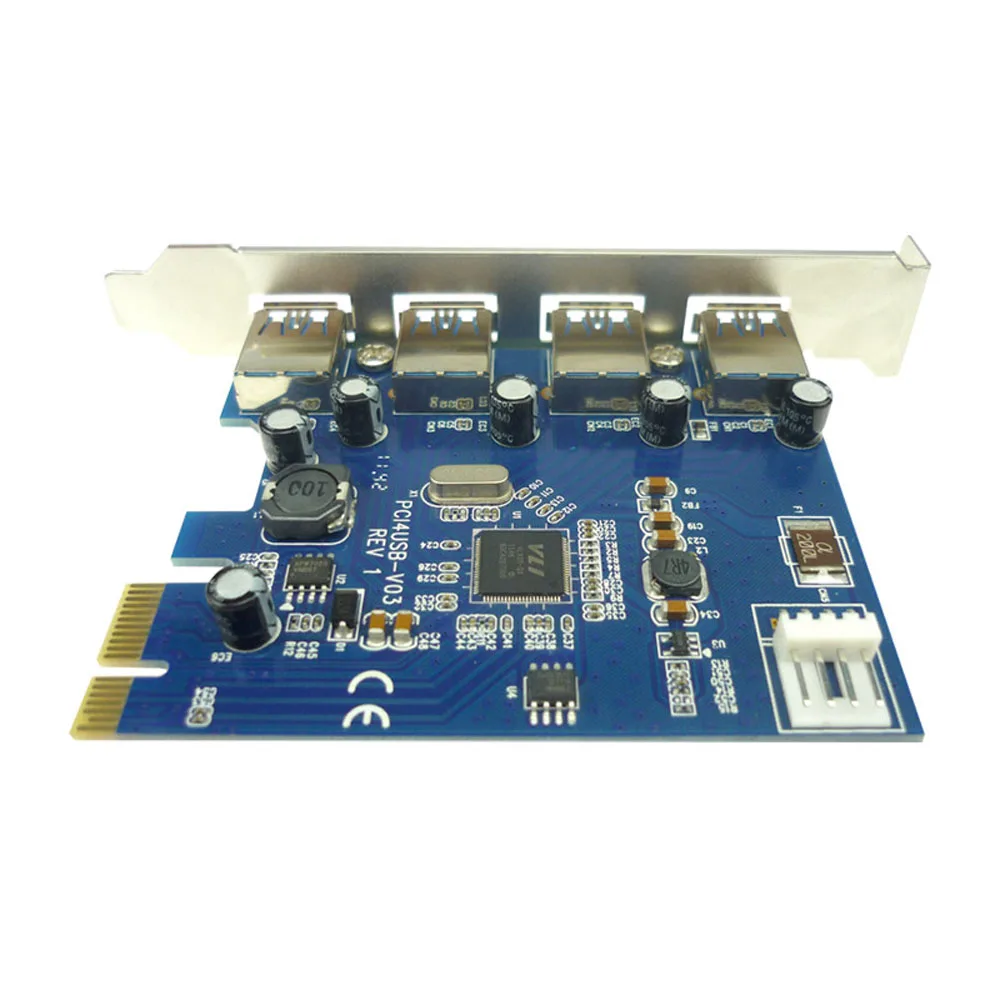 IT-GO высокоскоростной адаптер PCIe USB 3 0 для преобразования карты PCI-E в 4 порта USB3.0 |