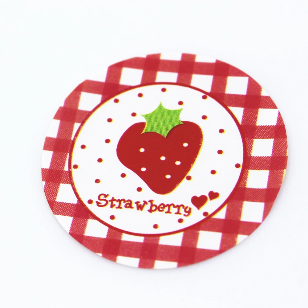 1000 шт./лот 2 8 см круглая и квадратная самоклеящаяся наклейка клубника для десерта
