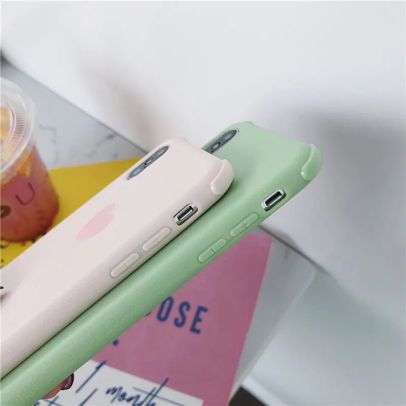 Чехол lovebay для iPhone 7 8 6 6S Plus карамельный цвет любовь сердце чехол телефона XR Xs Max X
