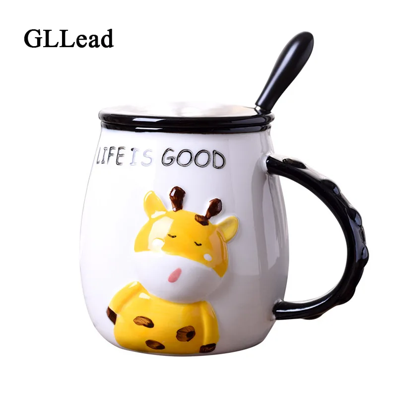 GLLead мультфильм животных кофейная чашка для завтрака молочные чашки керамическая
