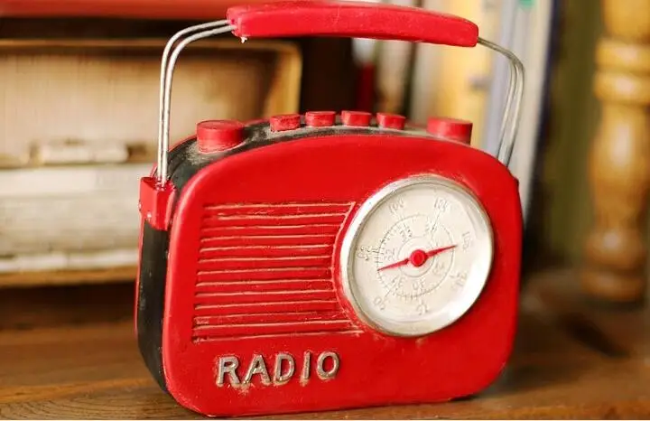 Red Radio Европейский стиль ретро радио реквизит, чай точка Одежда витрина магазина, украшения для мебели, кофе бар декорация зала - Цвет: Red Radio
