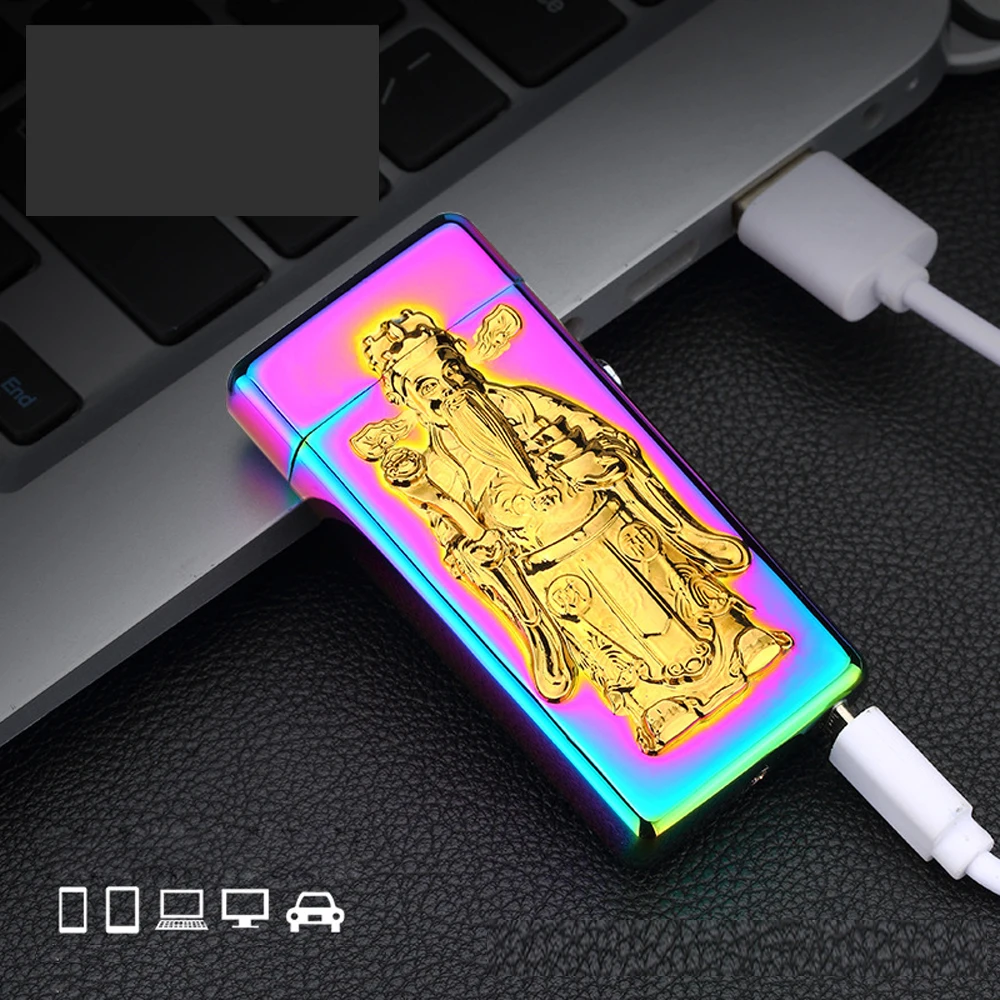 Двойной огненный крест две дуги импульса Электронная зажигалка электрическая