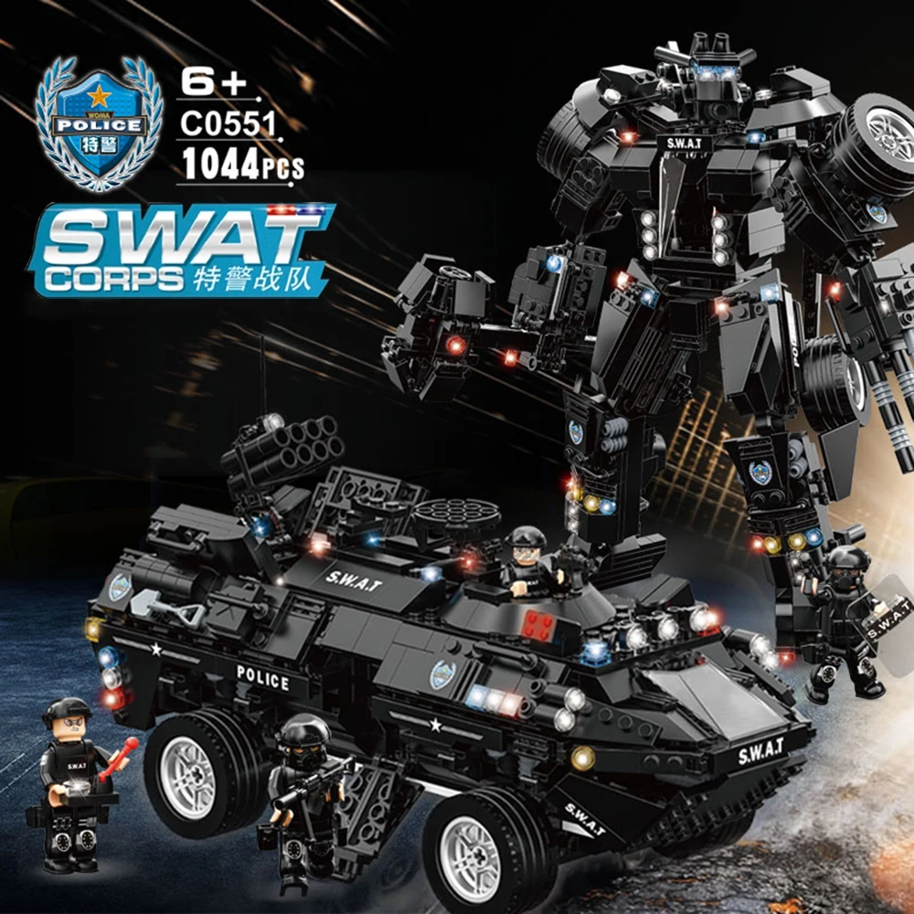 Legoed SWAT город полицейских военные строительные блоки совместимы с технические