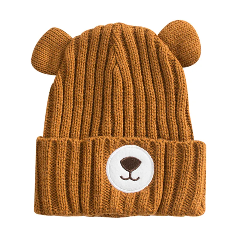 2018 Шерсть трикотажные Skullies шапочки Детские Носки с рисунком медведя из мультика