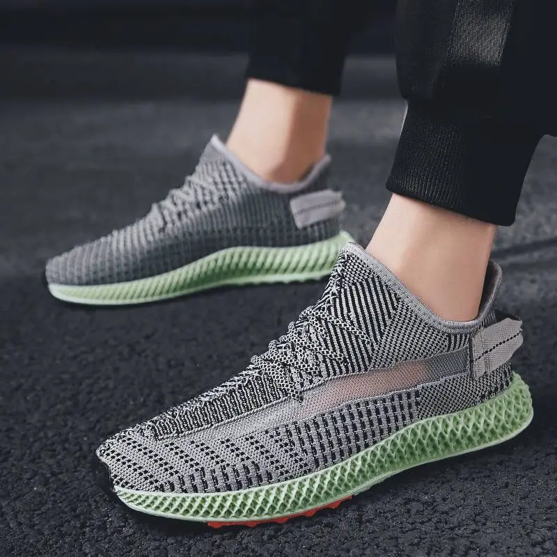 2019 spring and autumn new flying woven mesh men's shoes summer breathable non-slip sneakers casual trend | Обувь